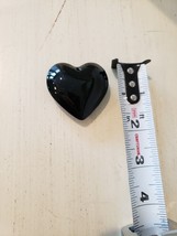Simulated Black Oynx Heart Stone Pendant - £6.33 GBP