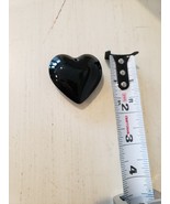 Simulated Black Oynx Heart Stone Pendant - £6.33 GBP