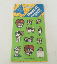 Vintage cow stickers still in original package post it brand removable s... - $19.75