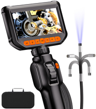 Two-Way Articulating Borescope, Endoscope Camera with Light, IP67 Waterproof Se - £156.30 GBP