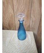 Coastal Design Ocean Blue Perfume or Oil Bottle Glass Sea Shell Stopper ... - $23.07 CAD