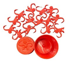 1989, 2003 HASBRO Red BARREL OF MONKEYS Game Toy ~ 14 Red Monkeys - $11.35