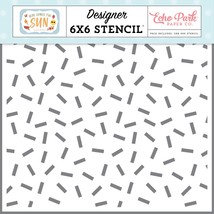 Echo Park Stencil 6"X6"-Summer Treat, Here Comes The Sun - £10.88 GBP