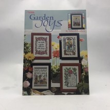 Leisure Arts Cross Stitch 9 Patterns Booklet Garden Joys Flowers Lambien... - $8.83