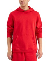 $35 ID Ideology Men&#39;s Licorice Red Solid Fleece Hoodie Hooded Sweatshirt... - $24.74