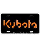 Kubota Inspired Art Orange on Black FLAT Aluminum Novelty Auto License T... - £14.21 GBP