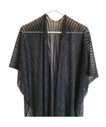 Black Poncho Over Shoulder Cape Top One Size Light Weight Casual Cover U... - $21.65 CAD