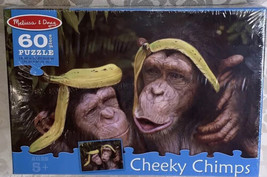 Melissa & Doug Cheeky Chimps 60 Piece 10 1/4" x 14 1/4" Jigsaw Puzzle - £11.03 GBP