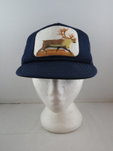 Vintage Patched Trucker Hat - 3D Elk Patch - Adult Snapback - £59.47 GBP