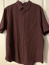 Croft &amp; Barrow Men&#39;s Red Stripe Button Down Short Sleeve Collared Shirt ... - $14.00