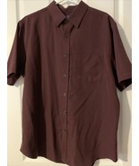 Croft &amp; Barrow Men&#39;s Red Stripe Button Down Short Sleeve Collared Shirt ... - $19.20 CAD