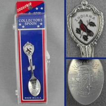 Indiana Cardinal Bird Hoosier State Collector Spoon Silverplate Travel Souvenir - £3.12 GBP
