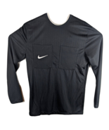 Long Sleeve 2 Pocket Referee Shirt Black Nike Mens Large (Slim Fit) - £31.66 GBP