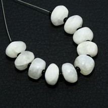 Rainbow Moonstone Rondelle Beads Briolette Natural Loose Gemstone Making Jewelry - $9.31