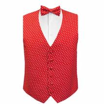 David&#39;s Formal Wear Valentine&#39;s Hearts Tuxedo Vest and Bow Tie Size Large - $147.00