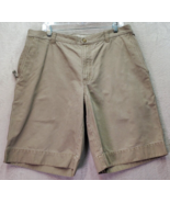 Columbia Sportswear Company Shorts Men&#39;s Size 36 Khaki Cotton Flat Front... - £15.82 GBP