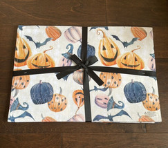 Colordrift Set Of Halloween Themed Placemats Pumpkin Bats Witch Hat - £19.95 GBP