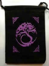 Black Velveteen Tree of Life Tarot, Crystal or Rune Bag! - £7.05 GBP