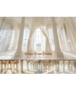 20 x Antique Cream Columns Frame Digital Studio Backdrops, Photoshop Overlays - $9.00