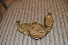 Rare &amp; Unusual Brass Tabacco Holder with Frog Legs - $35.00