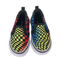 Tommy Bahama Toddler Baby Sneakers Size 6 Canvas Slip On Multicolor Check Print - £14.06 GBP
