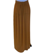 New Mix Women&#39;s Long Pleated Maxi Skirt One Size Drawstring Rust - £20.18 GBP