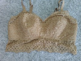 TU  pretty padded bralette bra beige  uk 10  euro 38   usa 8  aust 10 - £8.89 GBP