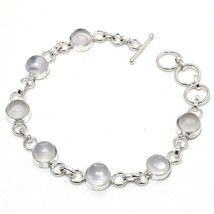 Milky Opal Round Shape Gemstone Handmade Fashion Bracelet Jewelry 7-8&quot; SA 2021 - £3.18 GBP