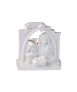 NEW Nativity Tealight Candle Holder white ceramic 3.5 inches Mary Joseph... - £7.80 GBP