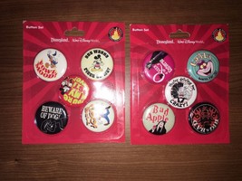 2 AUTHENTIC Walt Disney World Disneyland Pin Button Sets - Villains - NEW - $7.91