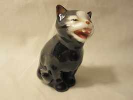 vintage 1930&#39;s Royal Doulton 2.5&quot; Bone China figure: &quot;Lucky&quot; the Black Cat, K-12 - £95.90 GBP