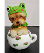 Hamilton Collection Cups of Affection Feeling Hoppy Yorkie Frog Figurine... - $33.88 CAD