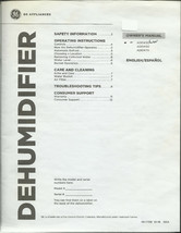 Printed Operating Instructions Manual for GE Dehumidifier ADEW30 ADEW50 &amp; ADEW70 - £15.60 GBP