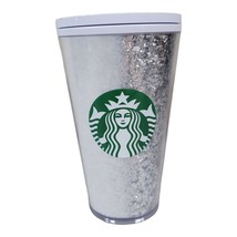 Starbucks Exclusive Holiday 2020 White/Silver Glitter 16oz Tumbler Cup Grande - £12.14 GBP