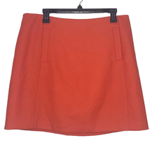 Banana Republic Skirt Women 14 Orange Textured Lined Pockets Stretch 558... - $15.68