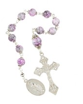 Religious Gifts Pink Capped Prayer Bead Hand Held Pocket 9 - £43.39 GBP