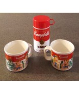 Two Campbell Soup Kids Mugs PLUS Official Campbell Soup Plastic Thermos ... - £14.42 GBP