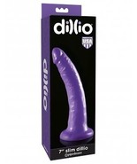 Dillio Realistic Slim Dildo Purple 7 Inches - $27.35 CAD