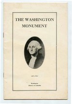 The Washington Monument District of Columbia Booklet 1932 - £9.33 GBP