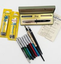 Vintage Sheaffer Fountain Pens Mixed Lot Skrip Ink Cartridges School Des... - $74.97