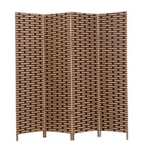 THY COLLECTIBLES Decorative Freestanding Woven Bamboo 4 Panels Hinged Privacy Pa - £95.31 GBP