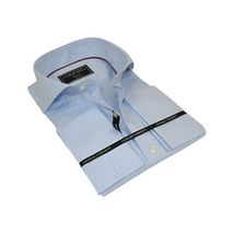 Men's Shirt Charles TYRWHITT Turkey 100% Cotton Cut-away Collar CHT-28 Blue image 6