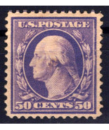 US 341 MH VF Scarce 50c violet Washington Stamp perf 12 ZAYIX 0424MAR0015 - £156.48 GBP