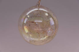 Vintage Blown Art Glass Christmas Ornament Witch Ball Fairy Orb Sphere - $21.68