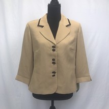 Studio 1 Petite NWT Beige Button Down Blazer Ladies 14P - $28.02