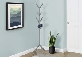 The 70&quot; H, Silver, Free Standing Hall Tree Hanger From Monarch, Or Bedroom. - £34.56 GBP