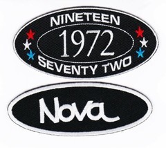 1972 CHEVY NOVA SEW/IRON ON PATCH EMBLEM BADGE EMBROIDERED HOT ROD MUSCL... - $12.99
