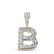 10kt Two-tone Gold Mens Round Diamond Initial B Letter Charm Pendant 1 Cttw - £910.30 GBP