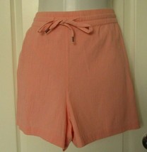 Style and Company Knit Shorts Size XXL Pink Cotton Blend Tie String - $16.78