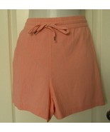 Style and Company Knit Shorts Size XXL Pink Cotton Blend Tie String - £13.39 GBP
